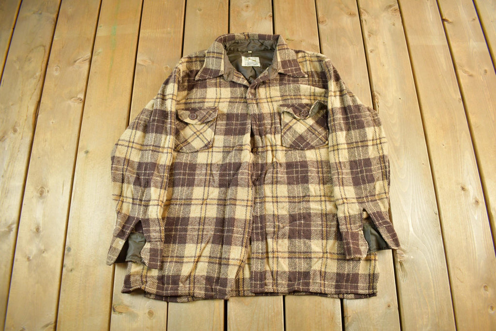 Vintage 1970s Pariani Wool Button Up Shirt Jacket Men's Large