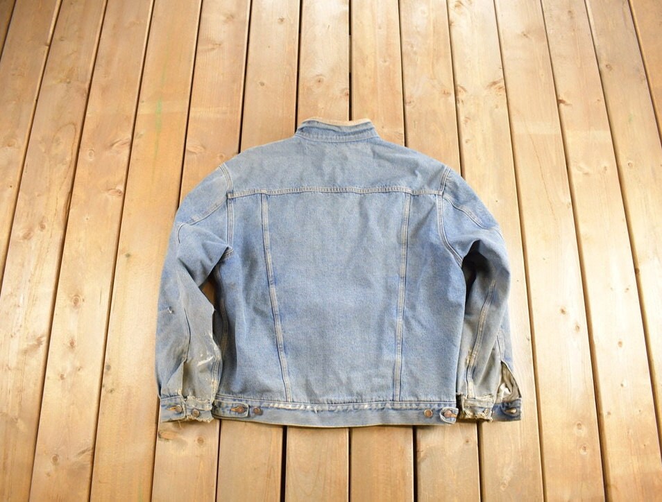 Vintage 1990s Toronto Workers Union Denim Jean Jacket