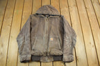 Vintage 2000s Distressed Sun Faded Carhartt Hooded Lined Jacket Mens Small