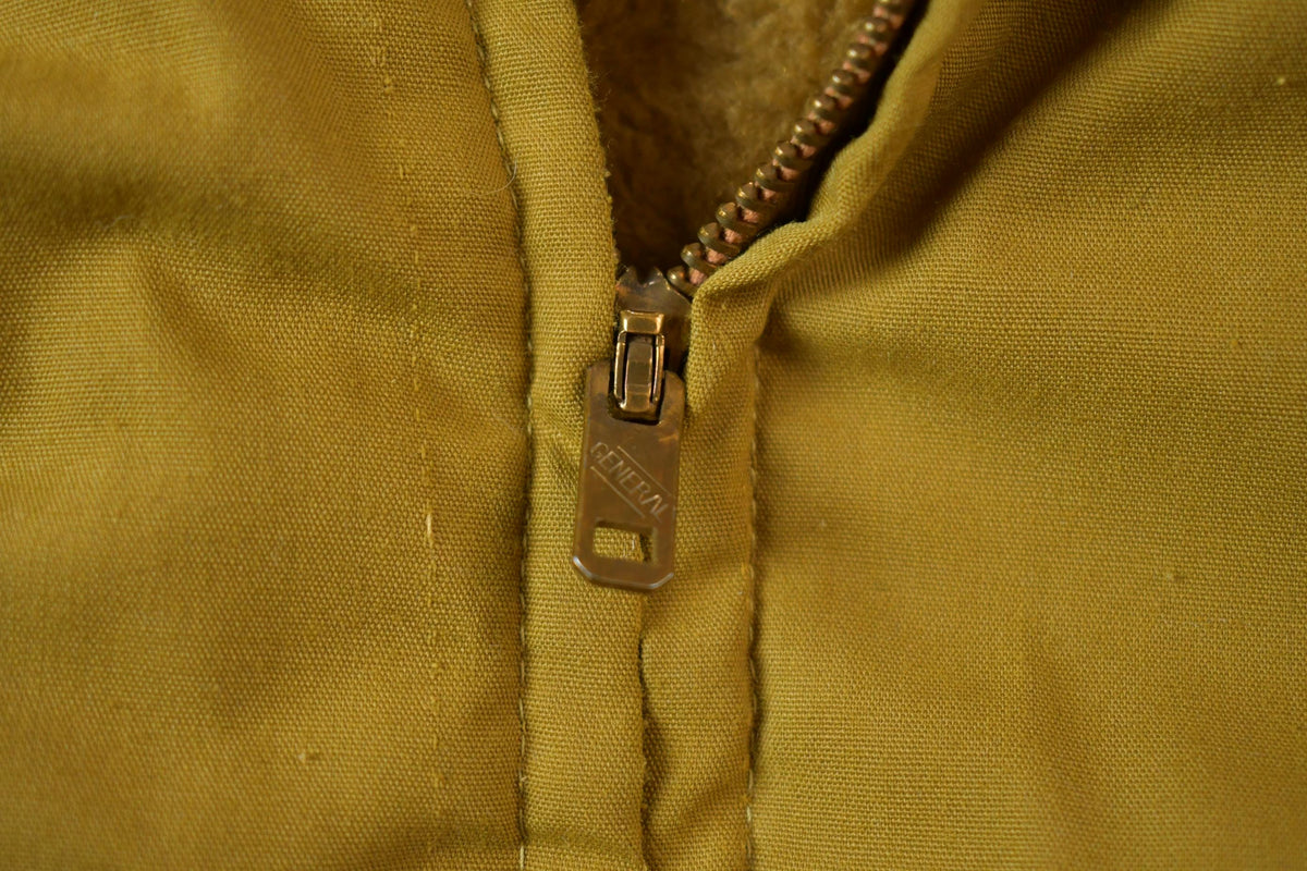 Vintage 1960s Lined Harrington Cropped Jacket General Zipper - Medium