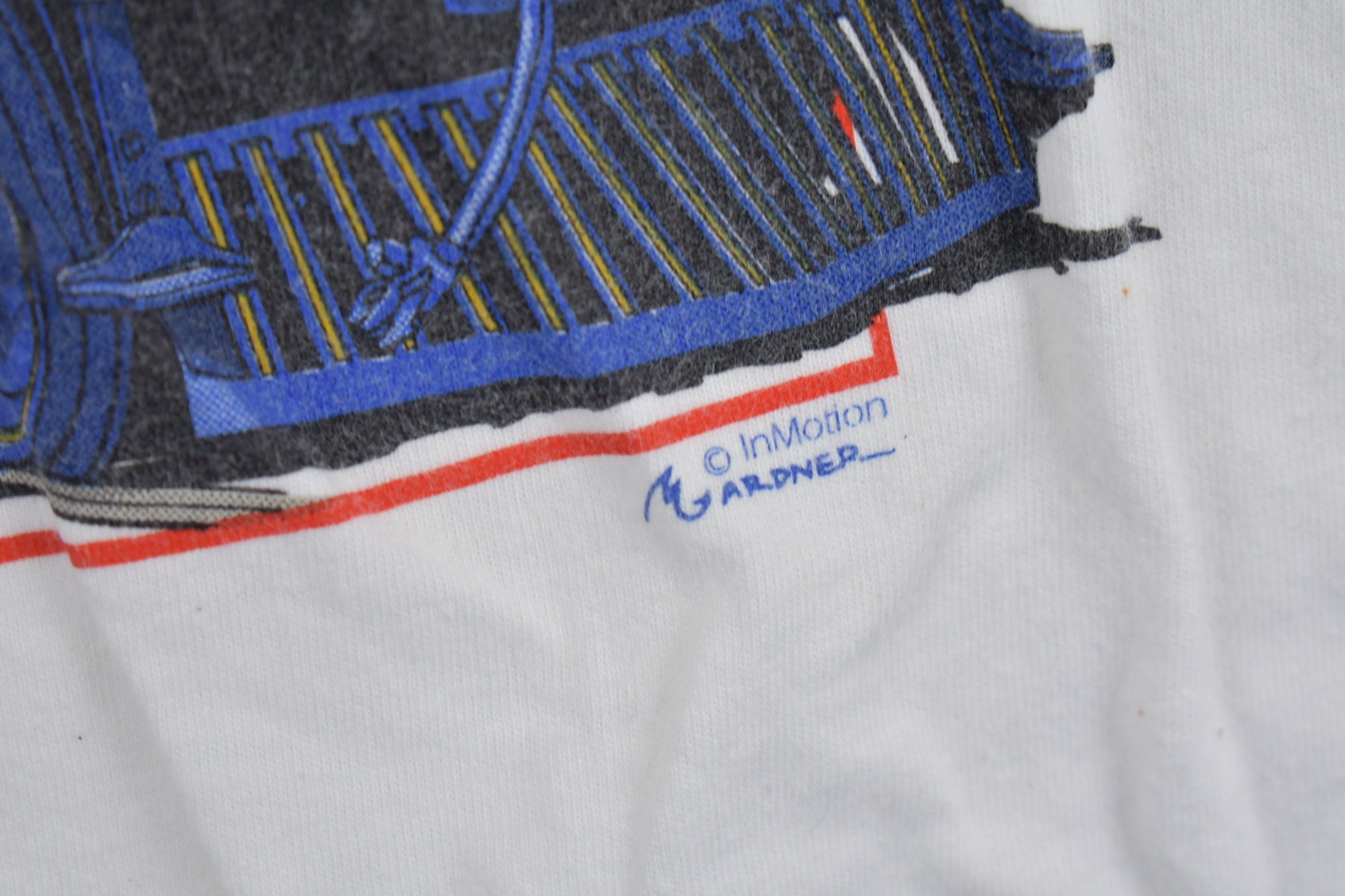Vintage 1990s President Washington Train Graphic T Shirt