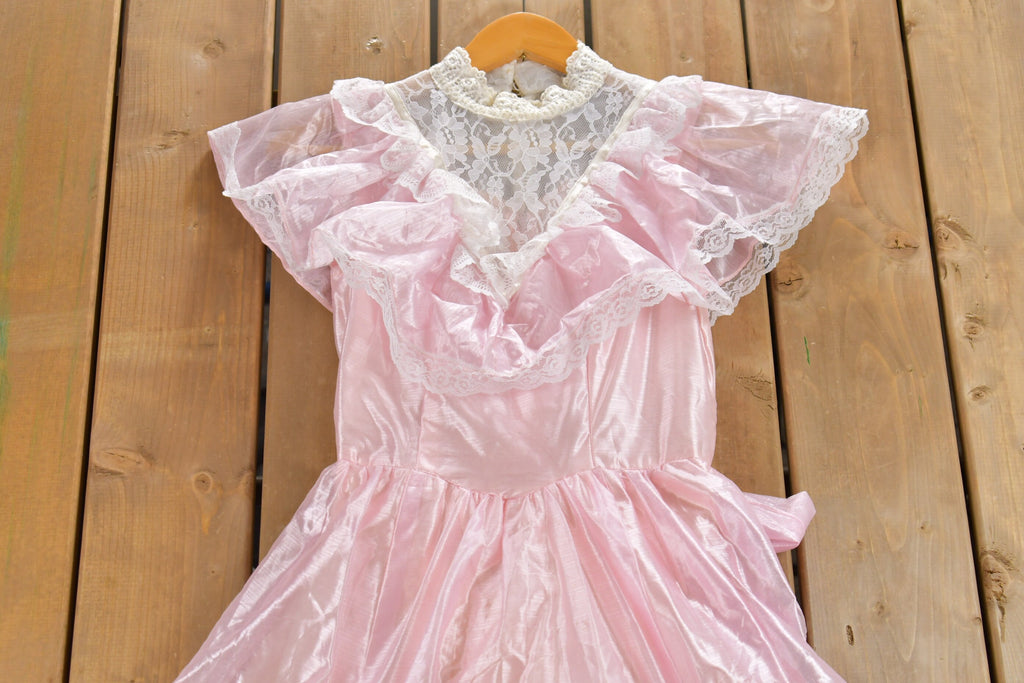 Vintage 1960s Sheer Lace Princess Dress