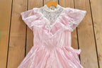 Vintage 1960s Sheer Lace Princess Dress