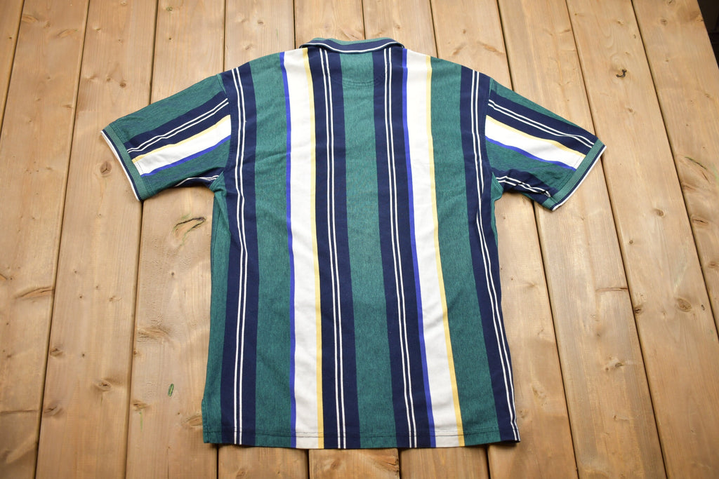 Vintage 1990s Izod Striped Collared Shirt