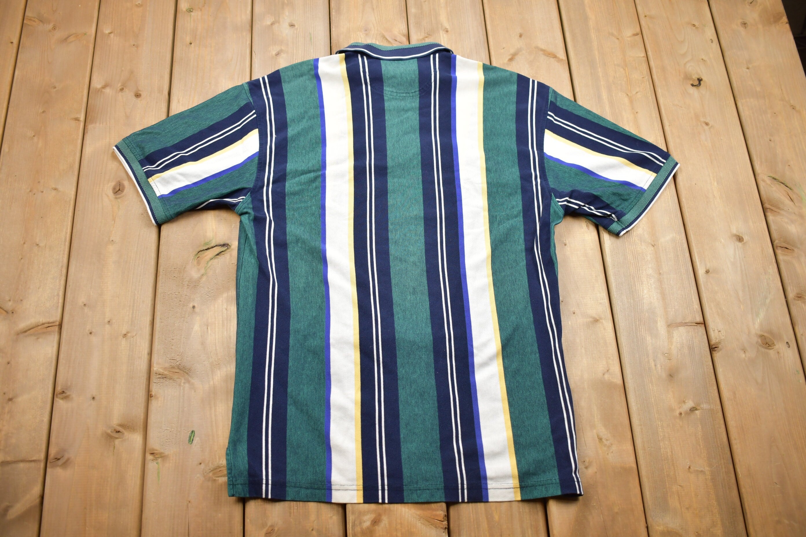 Vintage 1990s Izod Striped Collared Shirt