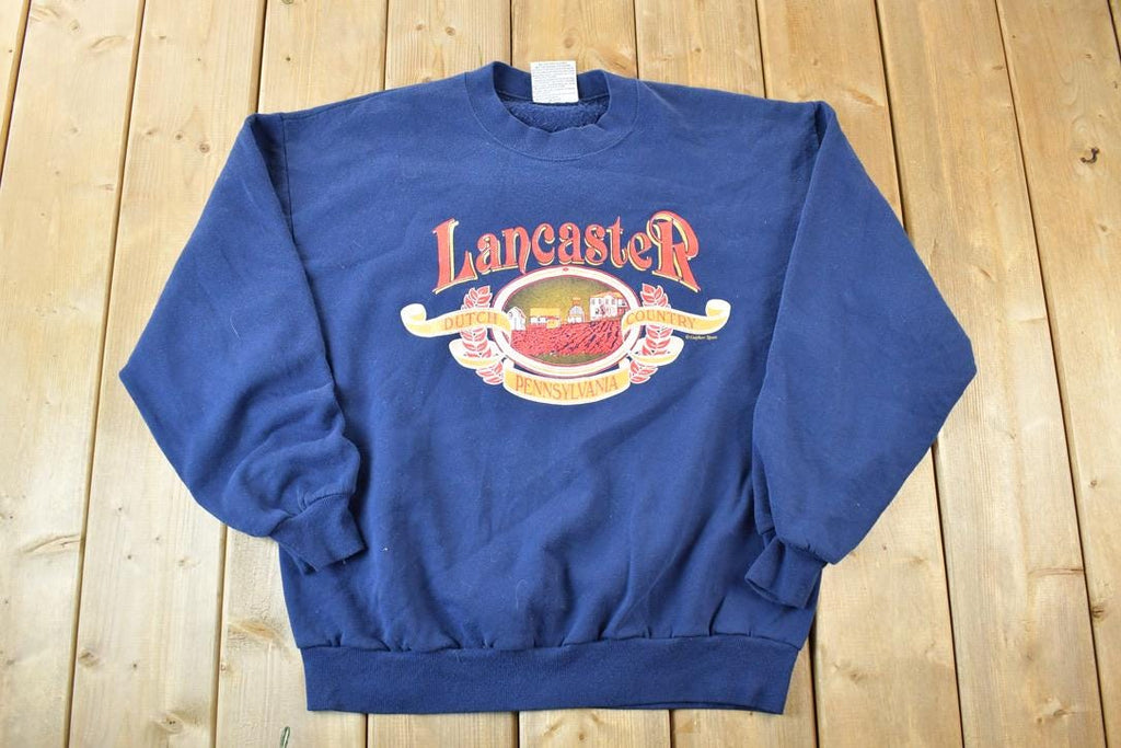 Vintage 1990s Lancaster Pennsylvania Souvenir Crewneck Sweatshirt Made In USA