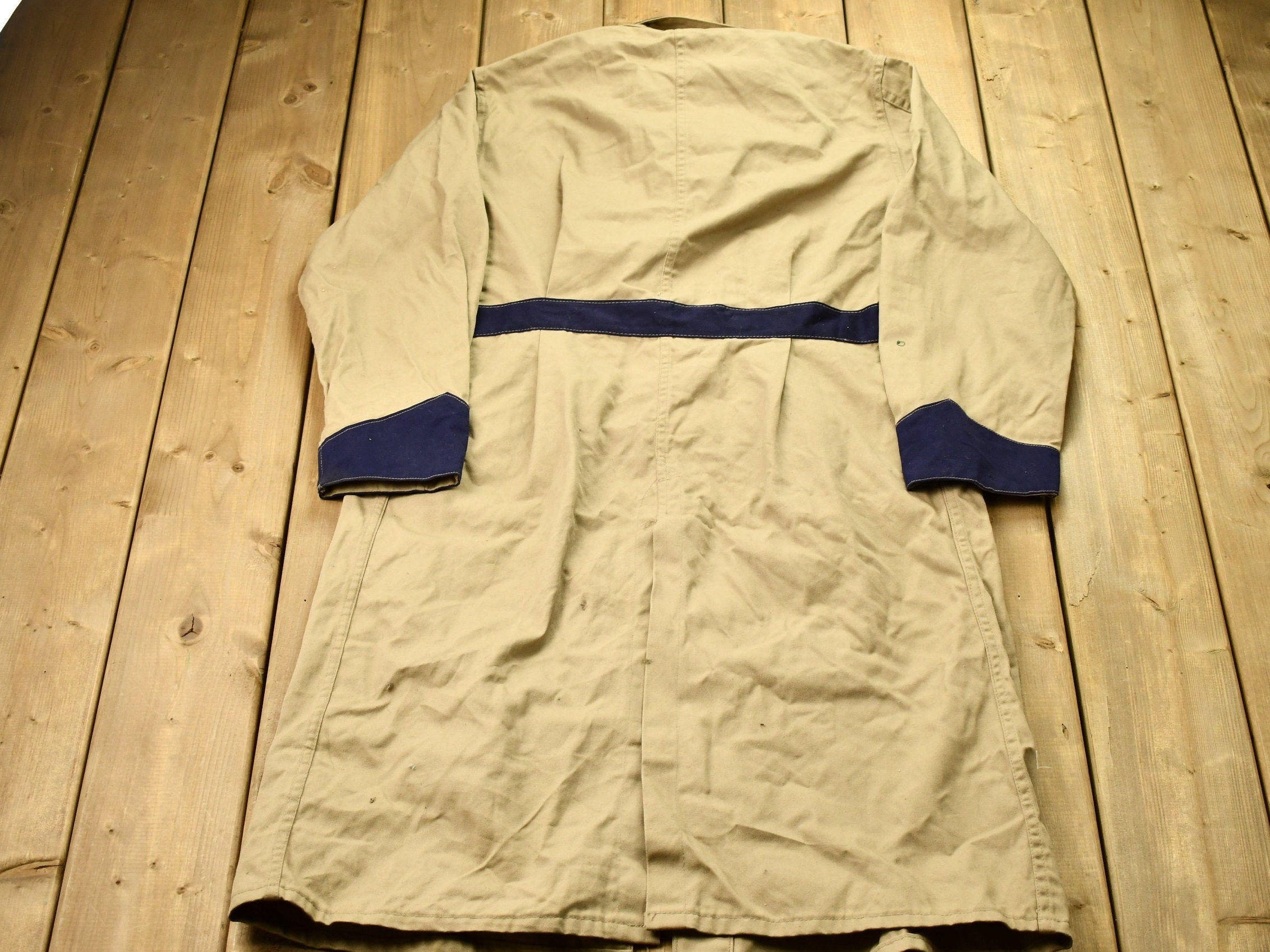Vintage 1950s Workwear Canvas Overcoat