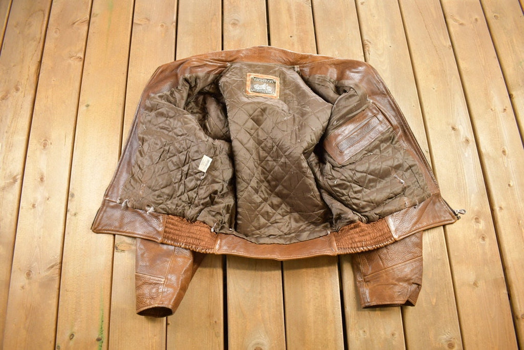 Vintage 1980s Big Iron Leather Biker Jacket