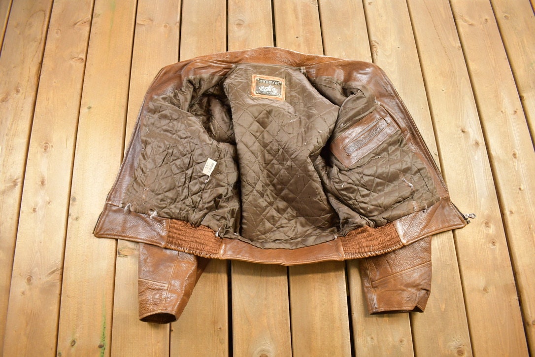 Vintage 1980s Big Iron Leather Biker Jacket