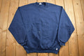 Vintage 1990s Navy Blue Russell Athletics Blank Crewneck Sweatshirt