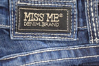 Vintage Deadstock Y2K Miss Me Bedazzled Low Rise Jeans Women's Size 26x31