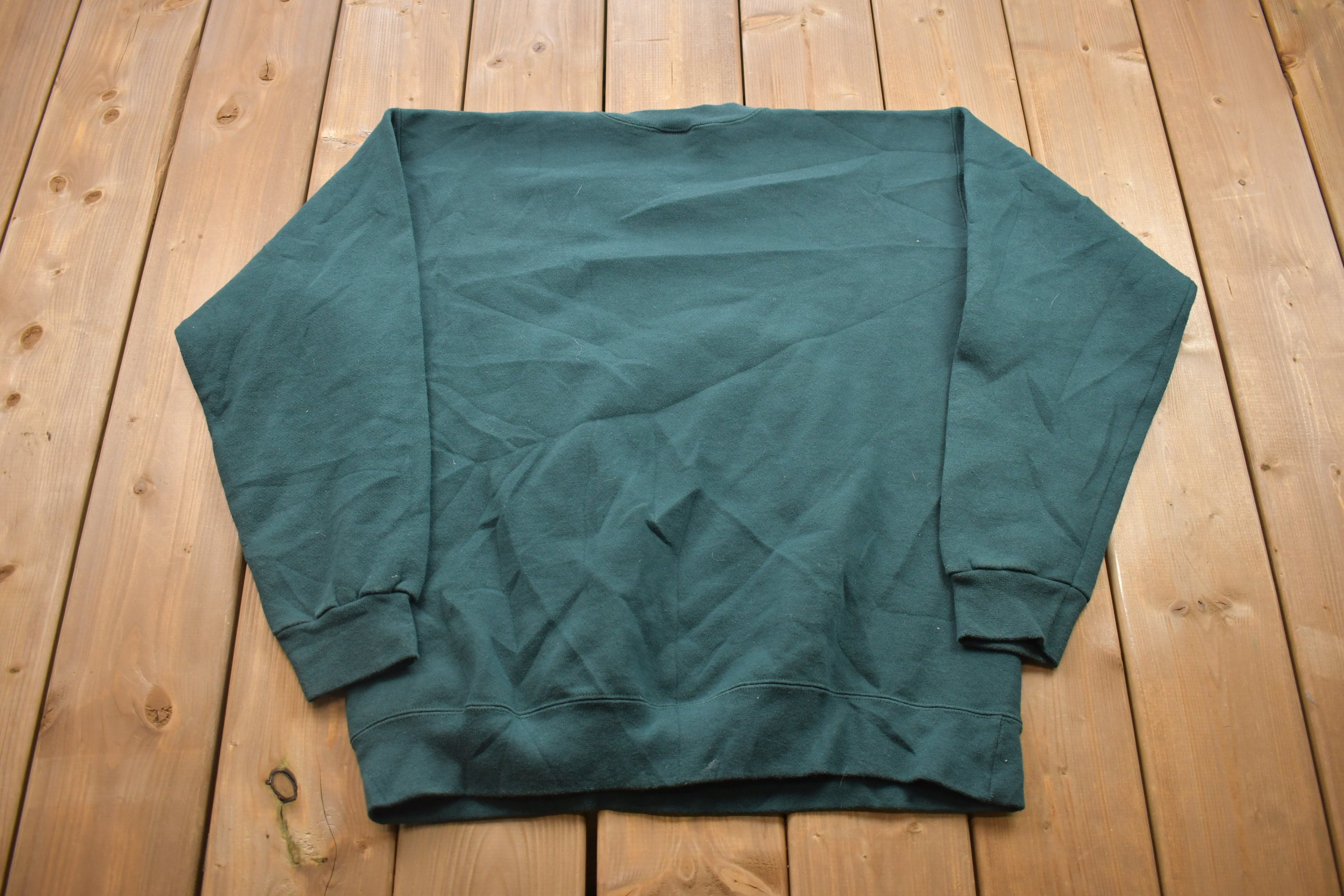 Vintage 1990s Pro Spirit Blank Green Crewneck Sweatshirt