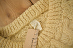 Vintage 1980s 100% Wool Cable Knit Crewneck Sweater