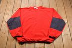 Vintage 1990s Nautica Competition Fleece Sweater / Made in USA / Sportswear / 90s Nautica Fleece Crewneck / Streetwear / Athleisure / Hiking