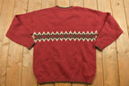 Vintage 1990s Landscape Knit Crewneck Sweater