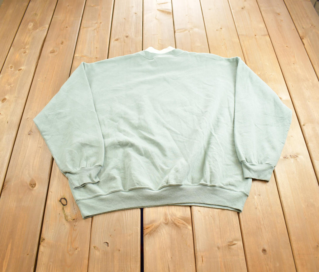 Vintage 1990s Snow Many Friends Snowman Cute Crewneck Sweatshirt Made In USA
