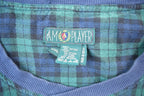 Vintage 1990s AM Player Plaid Crewneck Sweatshirt