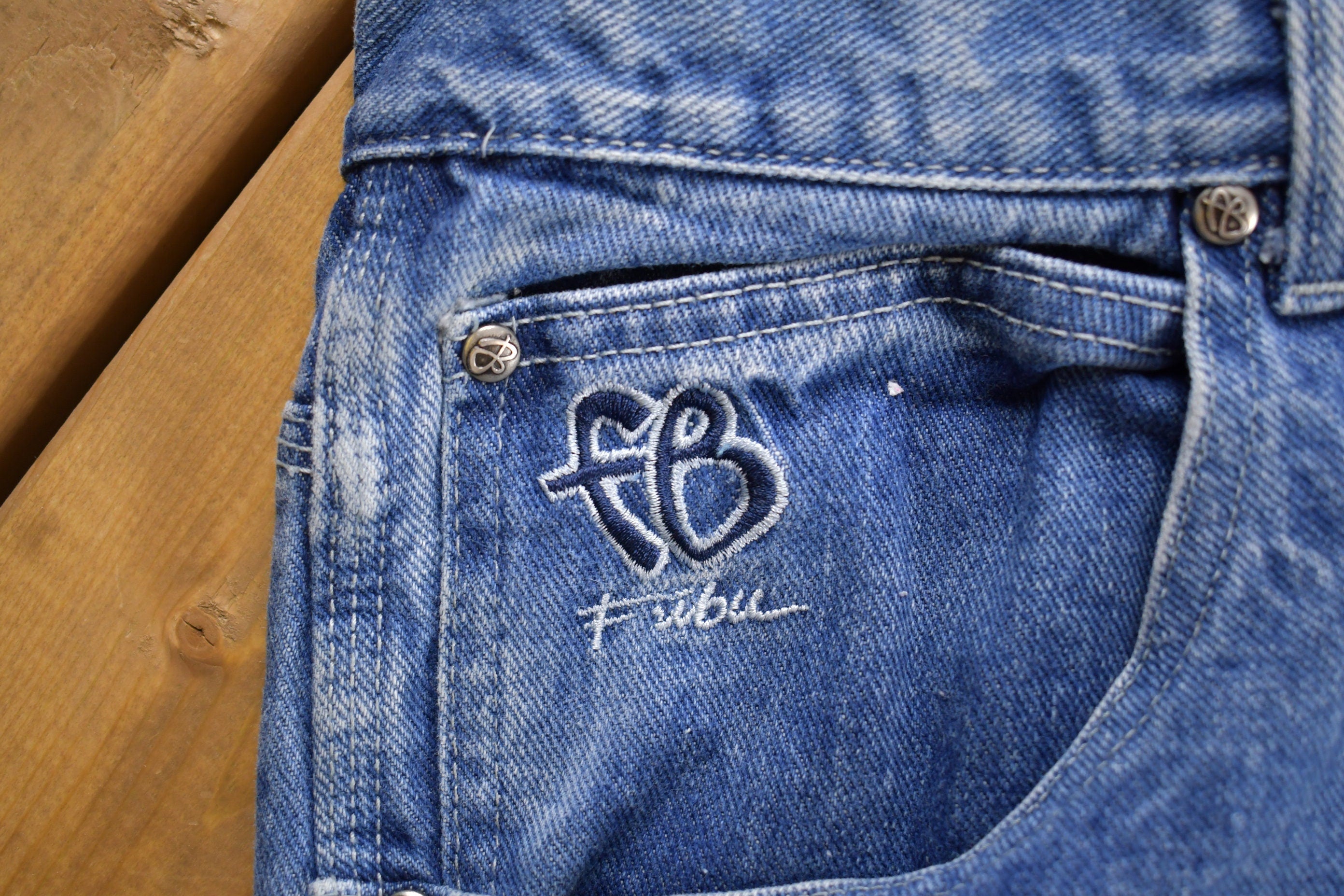 Vintage 1990s Fubu Denim Jeans Size 28 x 27.5