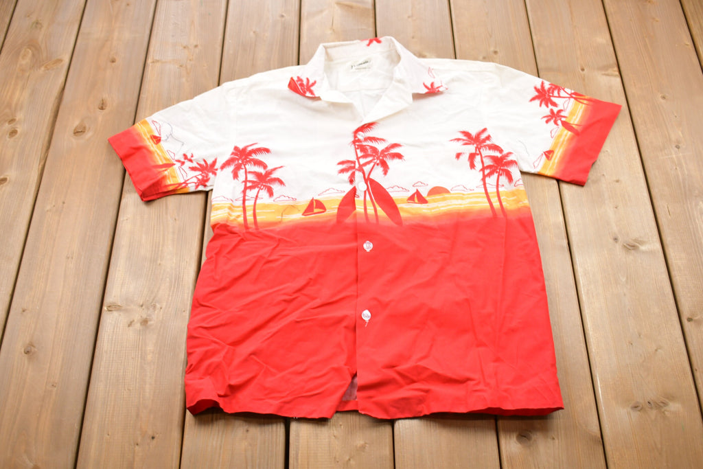 Vintage 1990s Helena's Floral Button Up Shirt / Graphic / 80s / 90s / Streetwear / Retro Style / 90s Shirt / Made In USA