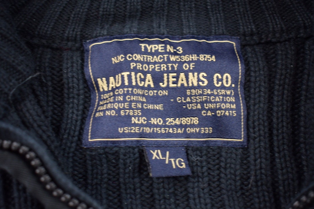 Vintage 1990s Nautica Jeans Type N-2 Knitted Sweater