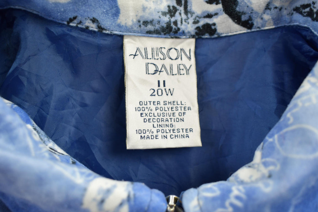 Vintage 1990s Allison Daley Patterned Fleece Sweater