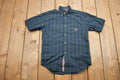 Vintage 1990s Tommy Hilfiger Plaid Short Sleeve Button Up Shirt