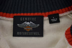 Vintage Y2K Harley Davidson Motorcycles Graphic Zip Up Track Jacket - Medium