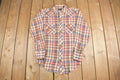 Vintage 1980s JC Penney Western Plaid Button Up Shirt