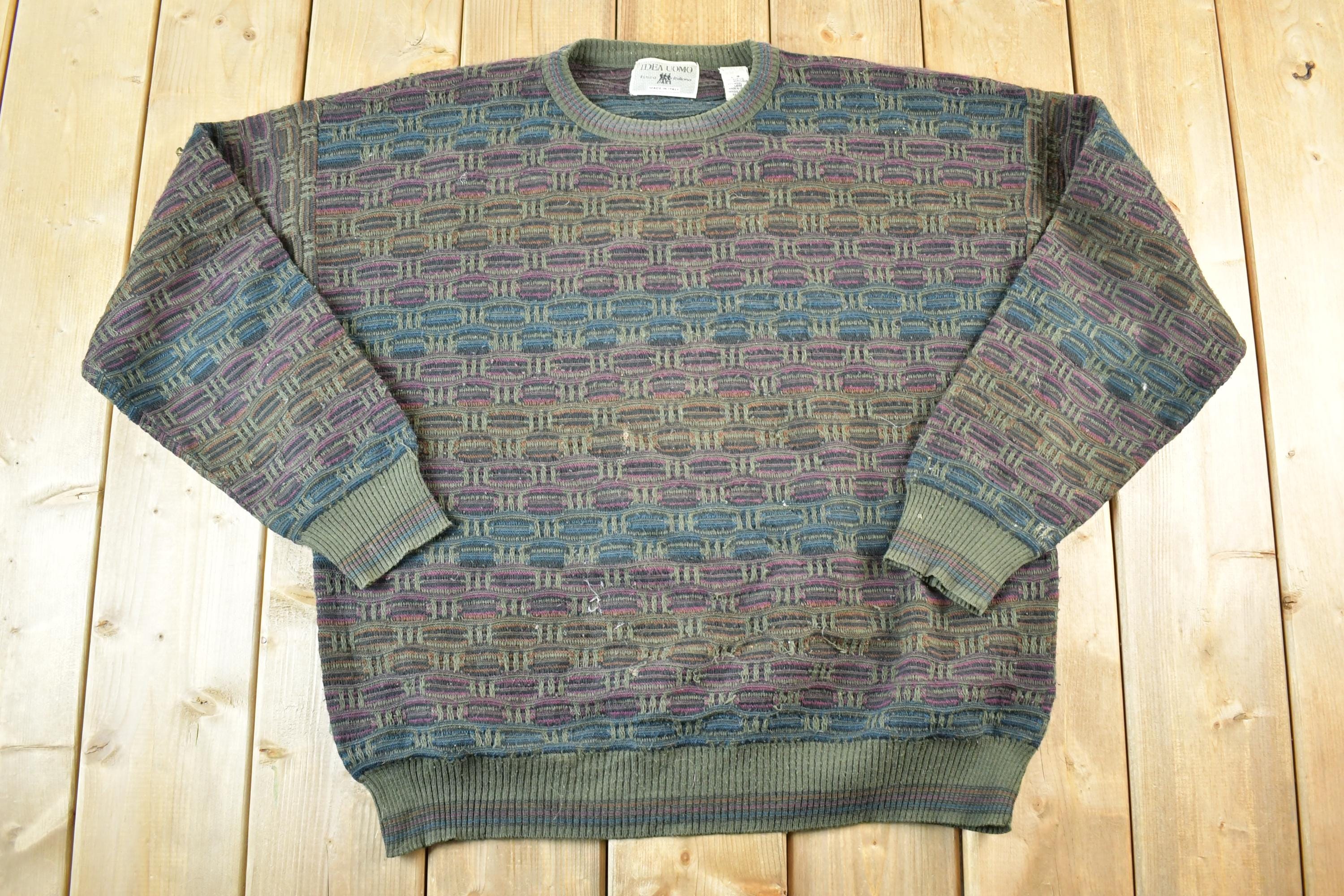 Vintage 1990s Idea Uomo Wool Knit Sweater Mens L
