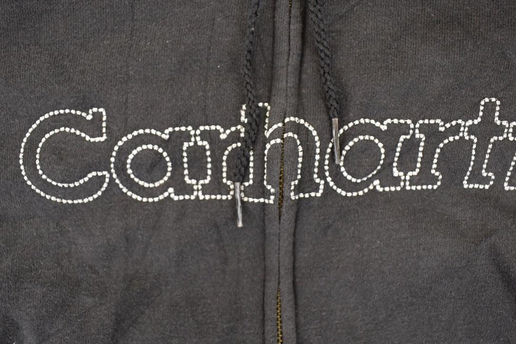 Vintage Y2K Distressed Carhartt Full Zip Hoodie Sweatshirt Womens S