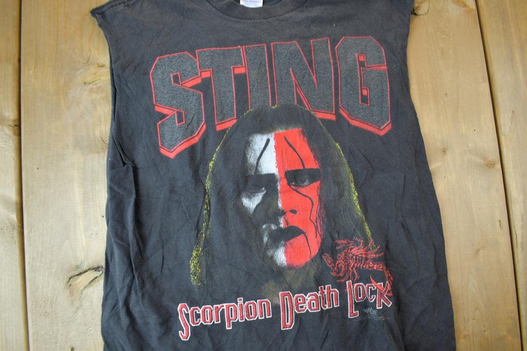 Vintage WCW Sting Scorpion Death Lock Graphic Wrestling T-Shirt