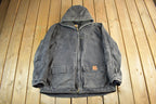 Vintage 2000s Carhartt Hooded Sherpa Lined Jacket Mens XL