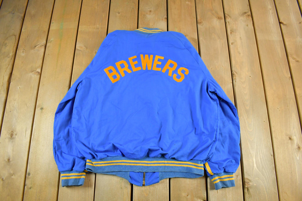 Vintage 1980s Milwaukee Brewers MLB Pyramid Windbreaker Jacket Men's Large