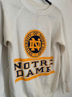 1980s University of Notre Dame Ragland Sleeve Crewneck