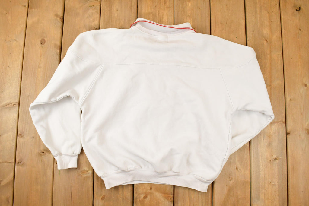 Vintage 1990s Franklin Mills WMC Embroidered Collared Sweatshirt Womens L