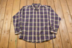 Vintage 1990s Natural Issue Plaid Button Up Shirt