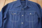 Vintage 1970s Lee Western Style Contrast Button Up Shirt Made in USA Size L