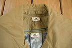 Vintage 1980s Army Military Button Down Overcoat