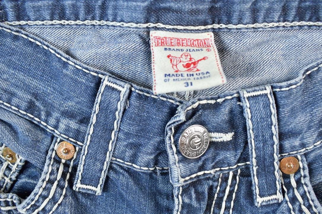 Vintage Y2K True Religion Skinny Jeans Size 31x28 Made In USA