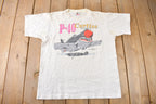 Vintage 1990s P-40 Curtiss Warhawk Fighter Plane Single Stitch Graphic T Shirt Made In USA Size M