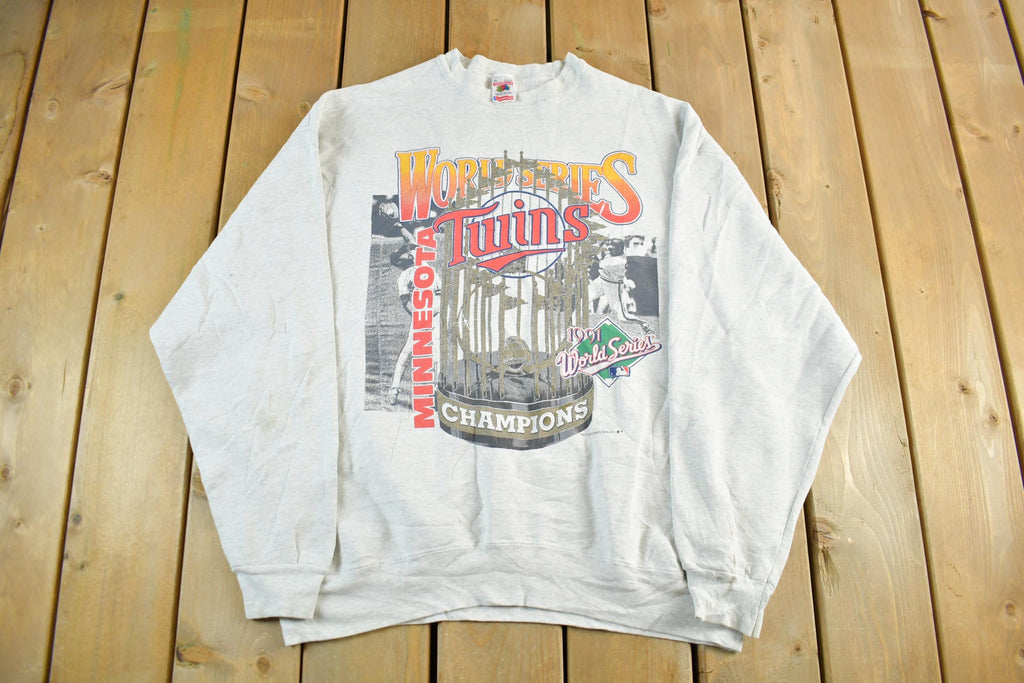 Vintage 1991 Minnesota Twins World Champions MLB Crewneck Sweatshirt Men's XL