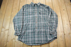 Vintage 1990s Carhartt Plaid Button Up Flannel Shirt