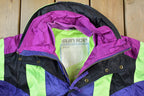 Vintage 1990s Sun Ice Discipline Neon Puffer Ski Snowboard Jacket