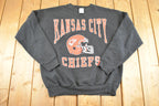Vintage 1990s Kansas City Chiefs Crewneck Sweatshirt Men's M / 90s NFL Football / Sportswear / Gridiron / Super Bowl