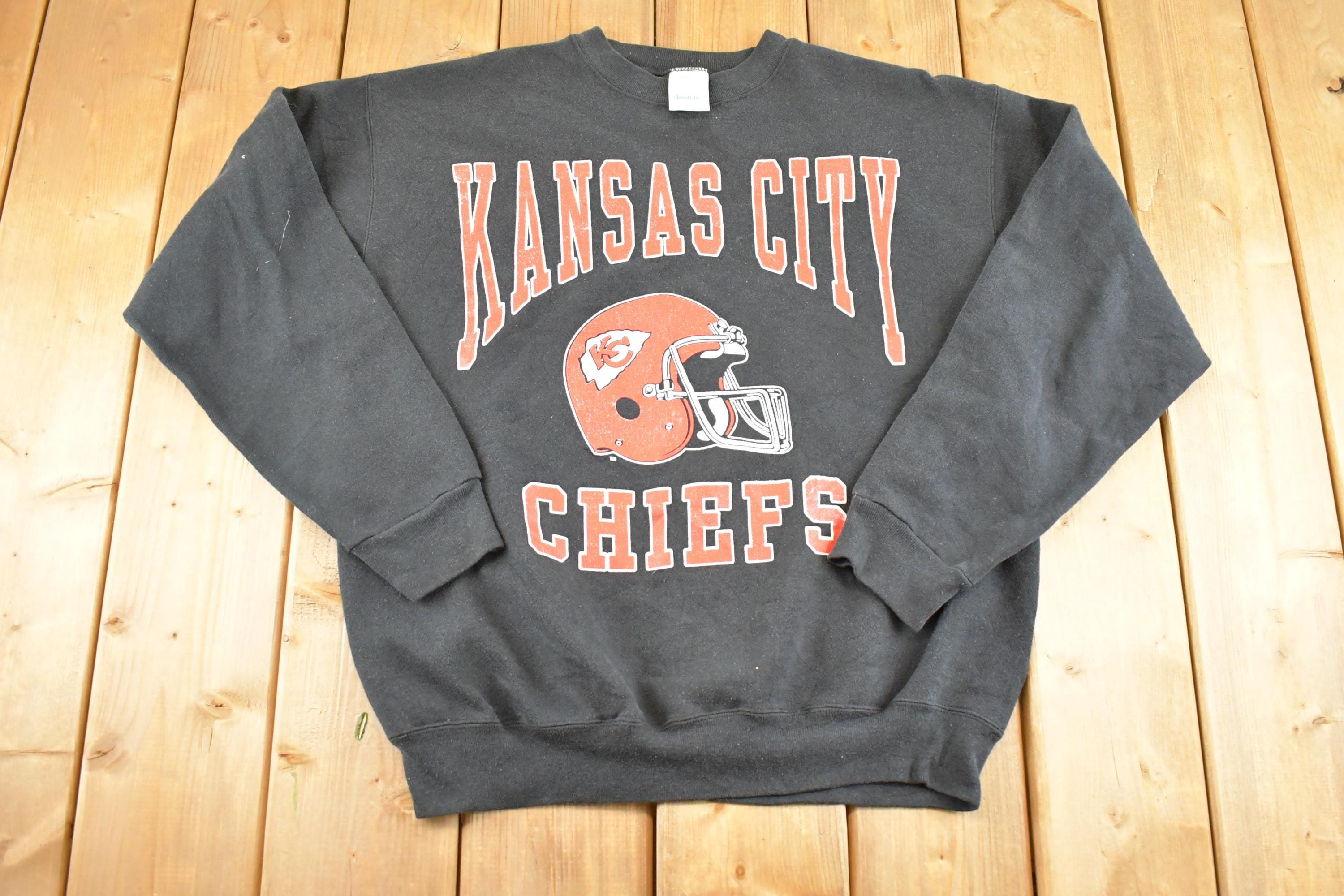 Vintage 1990s Kansas City Chiefs Crewneck Sweatshirt Men's M / 90s NFL Football / Sportswear / Gridiron / Super Bowl