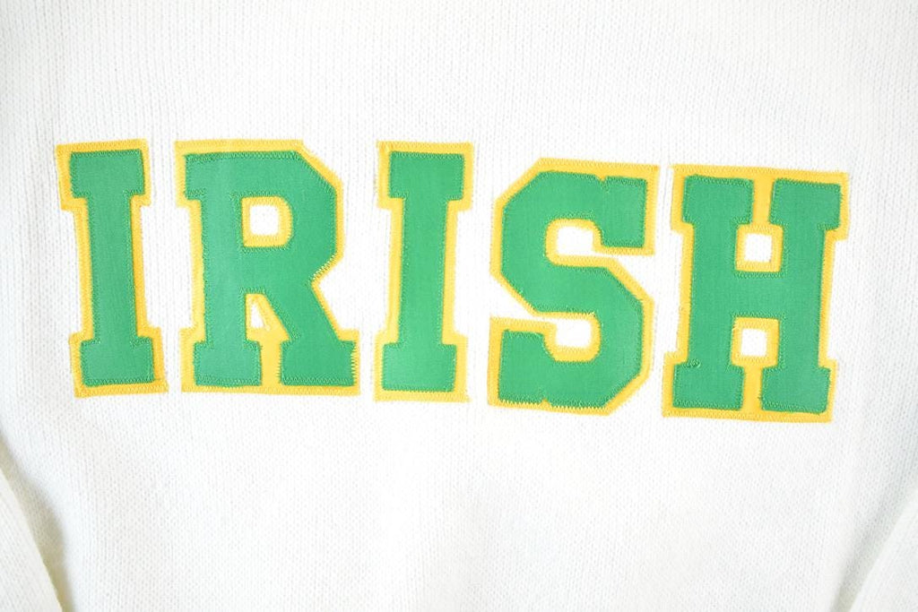 Vintage 1970s Fighting Irish Knit University Crewneck Mens XL