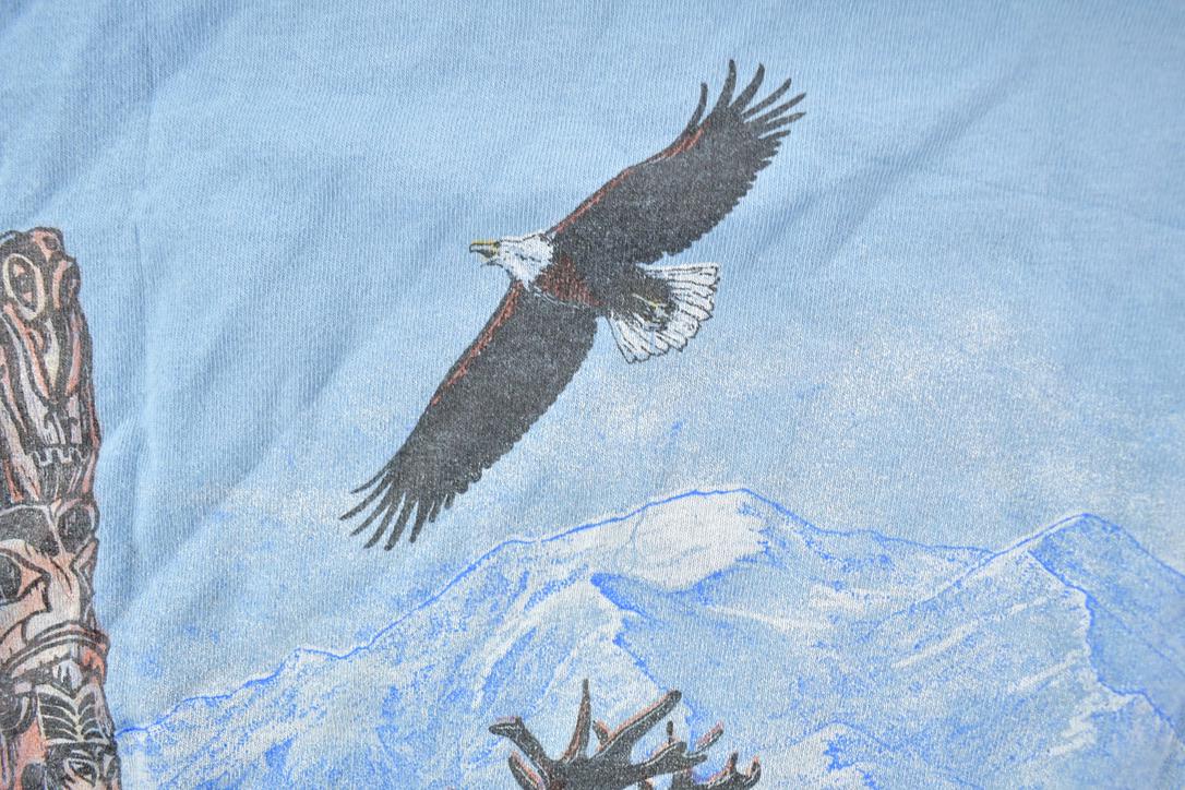 Vintage 1990s Alaska Soaring Eagle Souvenir T-Shirt