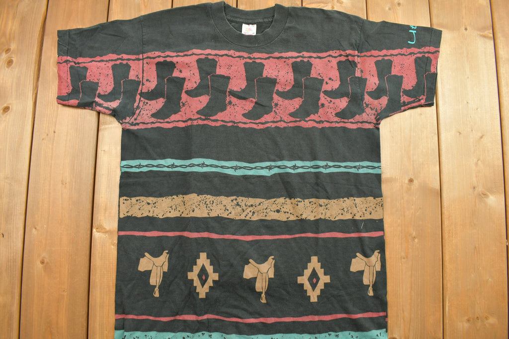 Vintage 1990s Southwestern Cowboy Theme Utah Souvenir T Shirt