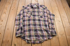 Vintage 1990s Fly Cattleman Plaid Button Up Shirt