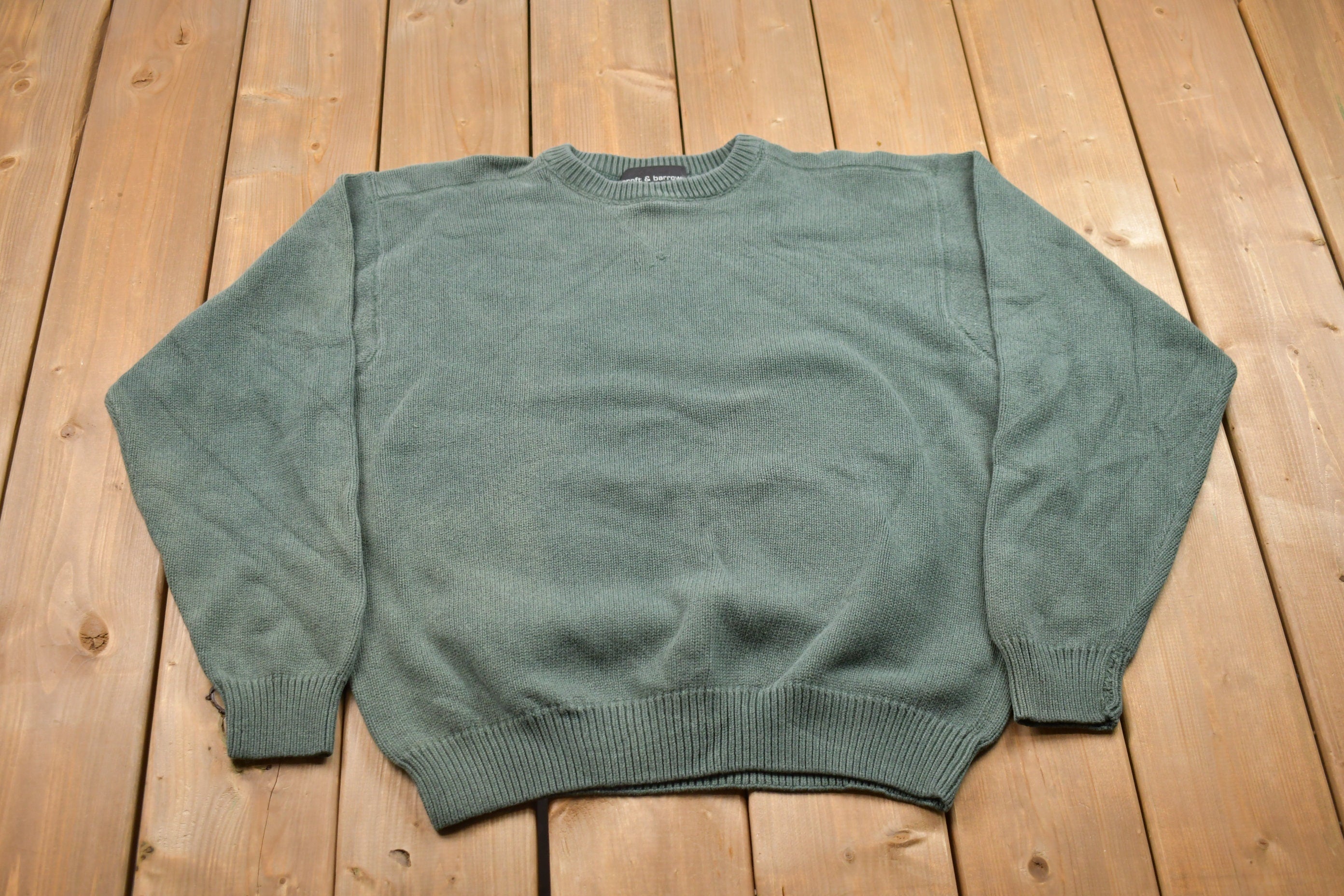 Vintage 1990s Croft And Barrow Knitted Crewneck Sweater